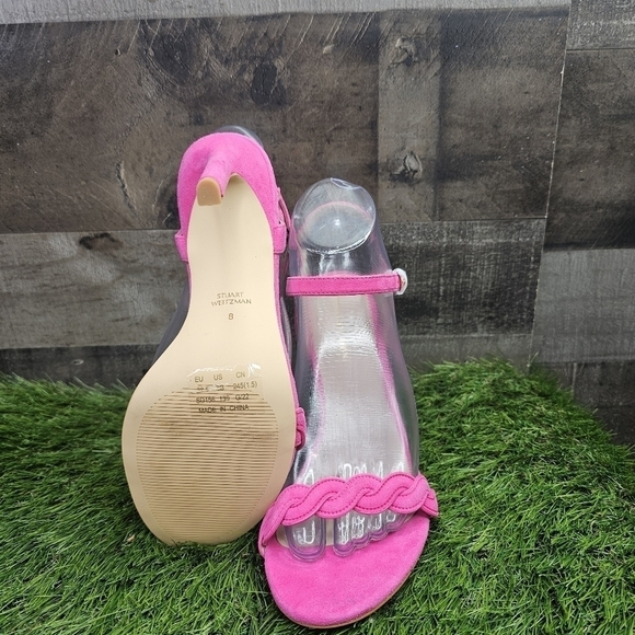 New STUART WEITZMAN DANCER TWISTIE 100 SUEDE SANDAL 8.0 - Picture 9 of 11